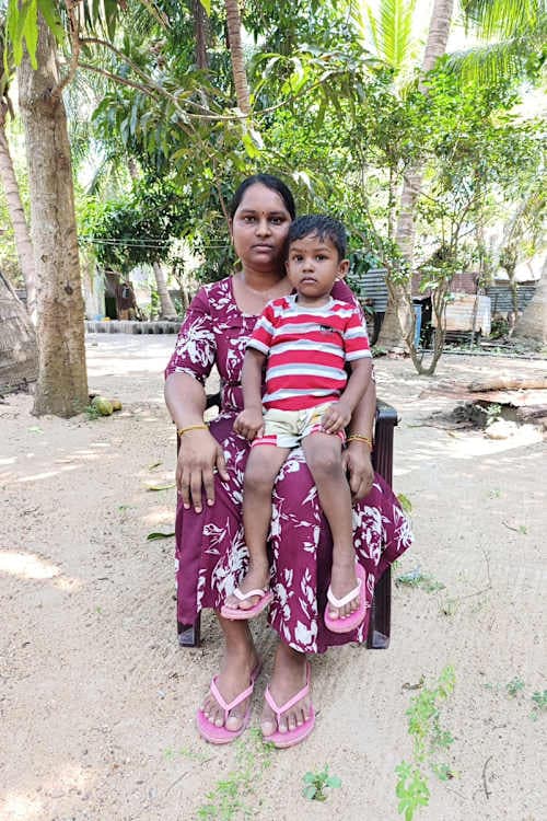 An unsponsored boy named Sharakan from Sri Lanka who has waited 399 days for a sponsor.