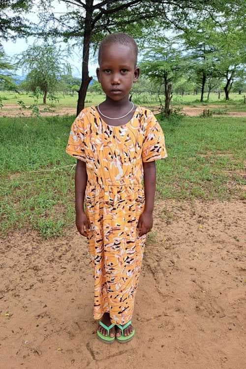 An unsponsored girl named Zawadi from Tanzania who lives in an AIDS-affected area, is vulnerable to exploitation and has waited 389 days for a sponsor.
