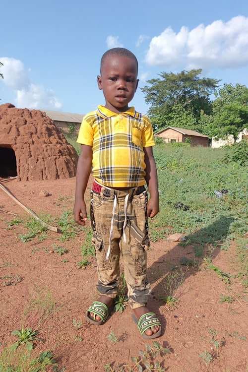 An unsponsored boy named Severin from Togo who lives in an AIDS-affected area, is vulnerable to exploitation and has waited 461 days for a sponsor.