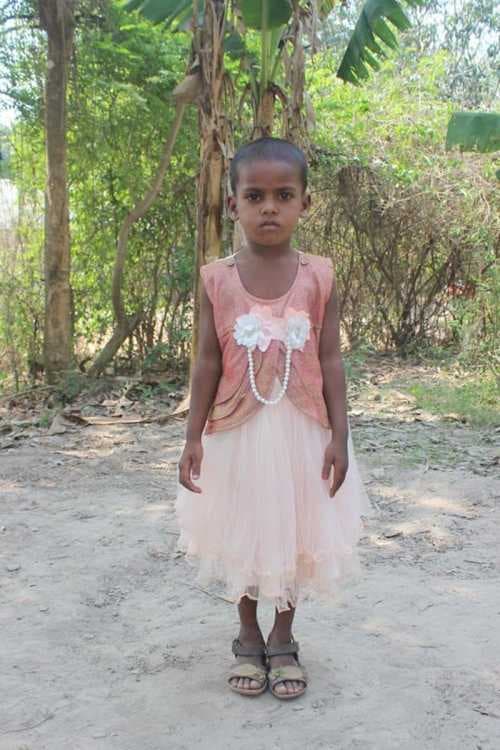 An unsponsored girl named Sristhi from Bangladesh who is vulnerable to exploitation and has waited 430 days for a sponsor.
