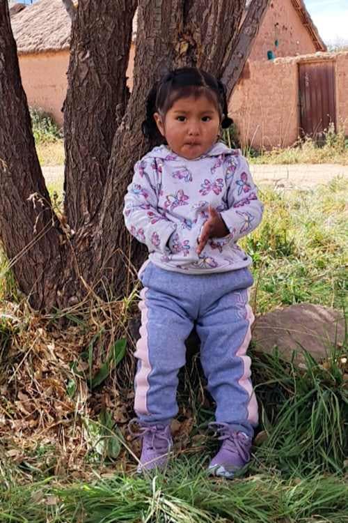 An unsponsored girl named Joana from Bolivia who has waited 436 days for a sponsor.