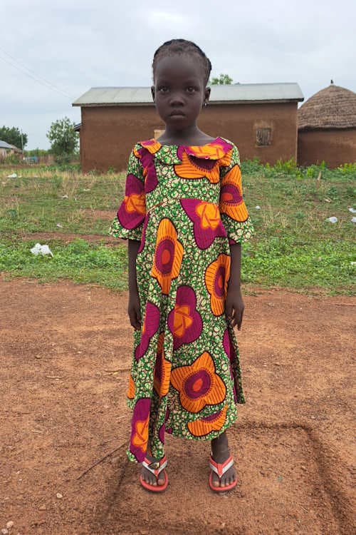 An unsponsored girl named Hamida from Ghana who lives in an AIDS-affected area and has waited 434 days for a sponsor.