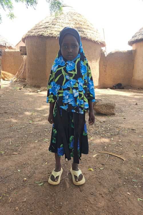 An unsponsored girl named Nadiratu from Ghana who lives in an AIDS-affected area and has waited 402 days for a sponsor.