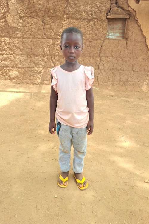 An unsponsored girl named Zaliya from Ghana who lives in an AIDS-affected area and has waited 342 days for a sponsor.