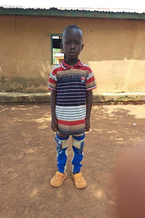 An unsponsored boy named Paul from Ghana who lives in an AIDS-affected area and has waited 368 days for a sponsor.