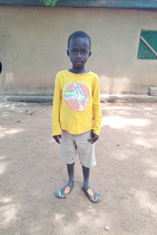 An unsponsored boy named Chachanyab from Ghana who lives in an AIDS-affected area and has waited 339 days for a sponsor.