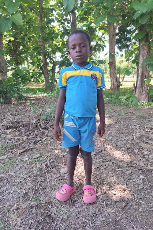 An unsponsored boy named Nilagnan from Ghana who lives in an AIDS-affected area and has waited 425 days for a sponsor.
