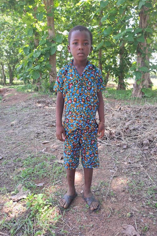 An unsponsored boy named Nakoja from Ghana who lives in an AIDS-affected area and has waited 346 days for a sponsor.