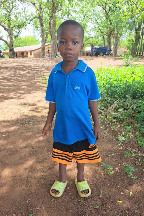 An unsponsored boy named Jarom from Ghana who lives in an AIDS-affected area and has waited 430 days for a sponsor.