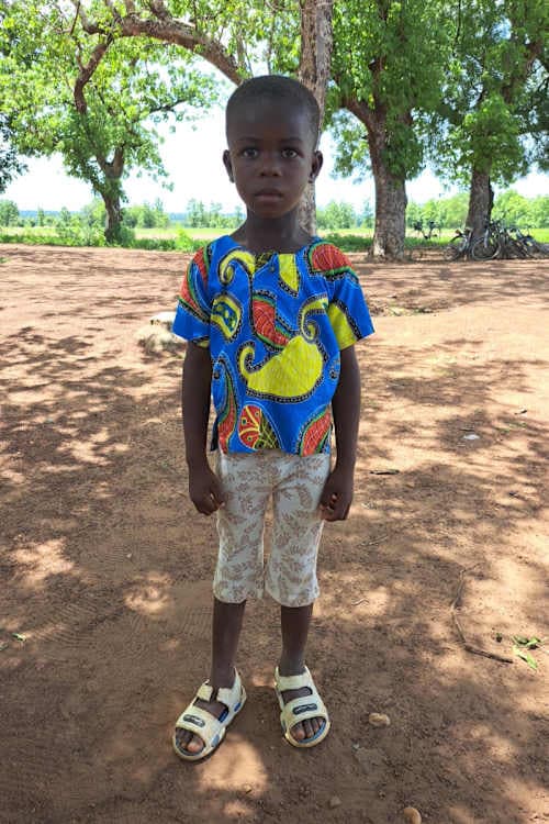 An unsponsored boy named Mathias from Ghana who lives in an AIDS-affected area and has waited 430 days for a sponsor.