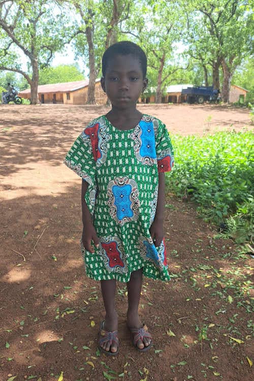 An unsponsored girl named Uwumborapii from Ghana who lives in an AIDS-affected area and has waited 430 days for a sponsor.