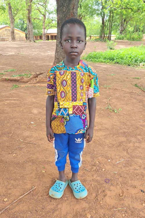 An unsponsored boy named Maban from Ghana who lives in an AIDS-affected area and has waited 430 days for a sponsor.