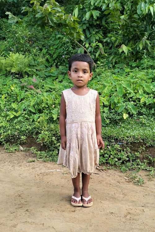 An unsponsored girl named Moriom from Bangladesh who is vulnerable to exploitation and has waited 344 days for a sponsor.