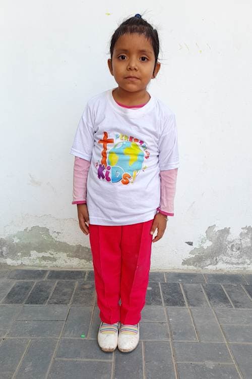 An unsponsored girl named Isabel from Peru who has waited 765 days for a sponsor.