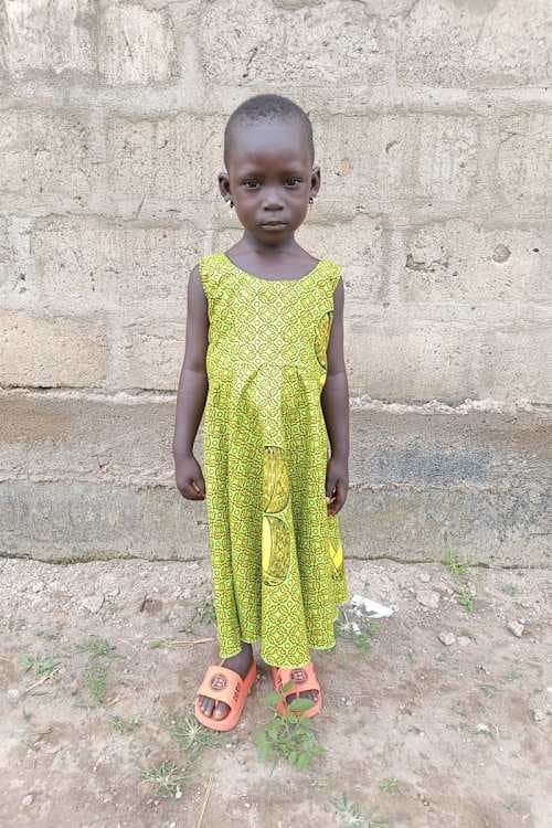 An unsponsored girl named Mawulomi from Togo who lives in an AIDS-affected area, is vulnerable to exploitation and has waited 296 days for a sponsor.