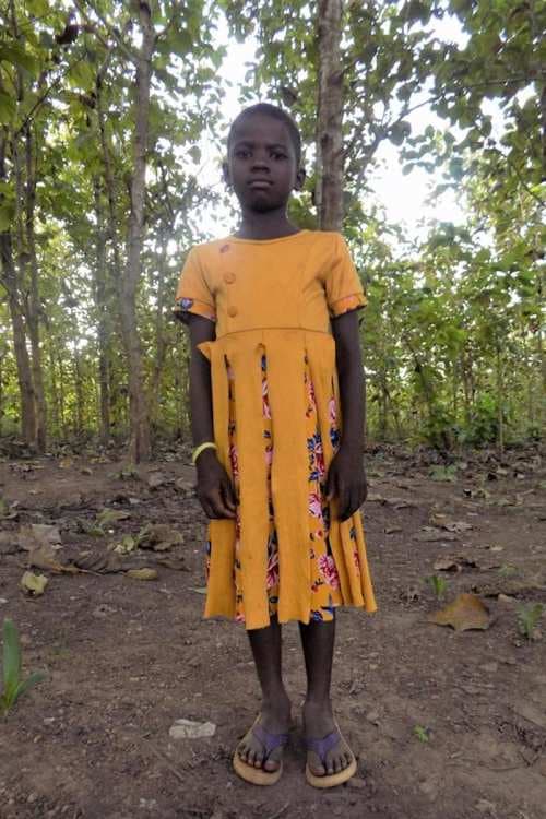 An unsponsored girl named Adele from Togo who lives in an AIDS-affected area, is vulnerable to exploitation and has waited 258 days for a sponsor.