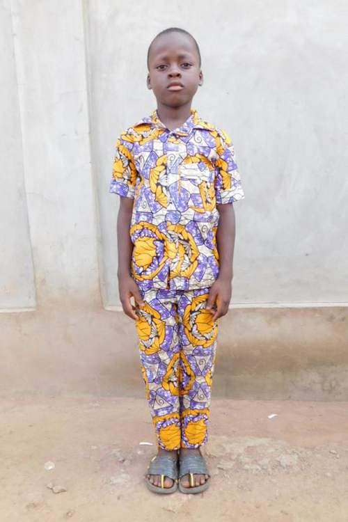 An unsponsored boy named Pierre from Togo who lives in an AIDS-affected area, is vulnerable to exploitation and has waited 256 days for a sponsor.