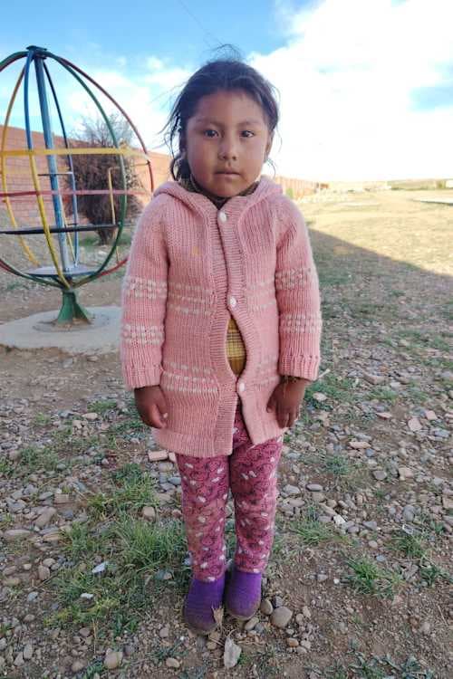 An unsponsored girl named Berlin from Bolivia who has waited 422 days for a sponsor.