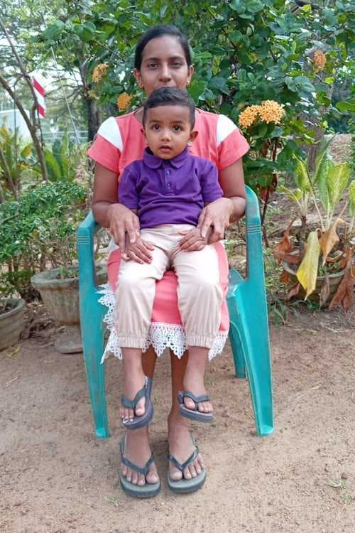 An unsponsored boy named Tesada from Sri Lanka who has waited 594 days for a sponsor.