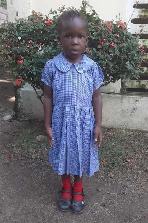 An unsponsored girl named Christherlie from Haiti who is vulnerable to exploitation and has waited 594 days for a sponsor.