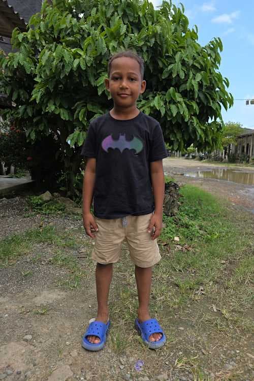An unsponsored boy named Mathias from Colombia who has waited 559 days for a sponsor.