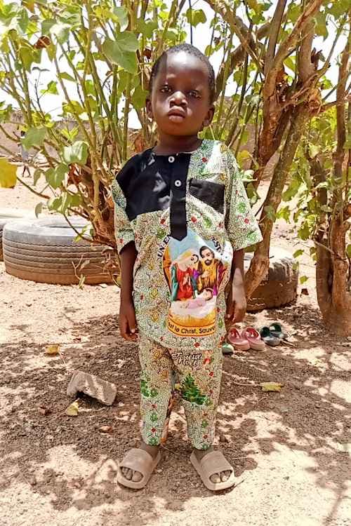 An unsponsored boy named Adolphe from Burkina Faso who lives in an AIDS-affected area, is vulnerable to exploitation and has waited 613 days for a sponsor.