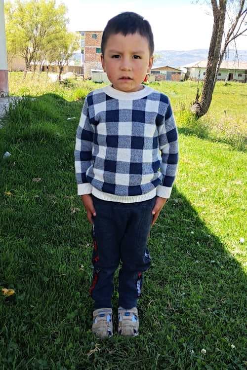 An unsponsored boy named Fabian from Peru who has waited 572 days for a sponsor.