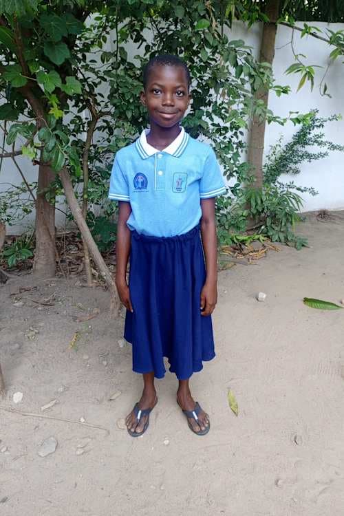 An unsponsored girl named Sandrine from Togo who lives in an AIDS-affected area, is vulnerable to exploitation and has waited 555 days for a sponsor.