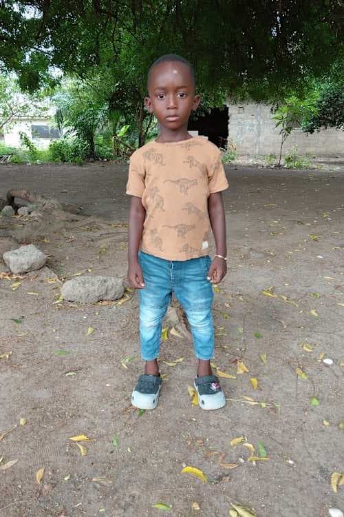 An unsponsored boy named Eiyal from Ghana who lives in an AIDS-affected area and has waited 494 days for a sponsor.
