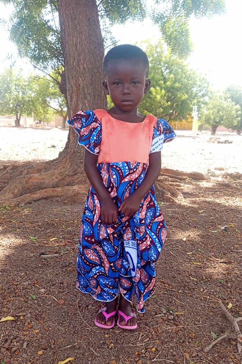 An unsponsored girl named Daniella from Burkina Faso who lives in an AIDS-affected area, is vulnerable to exploitation and has waited 557 days for a sponsor.