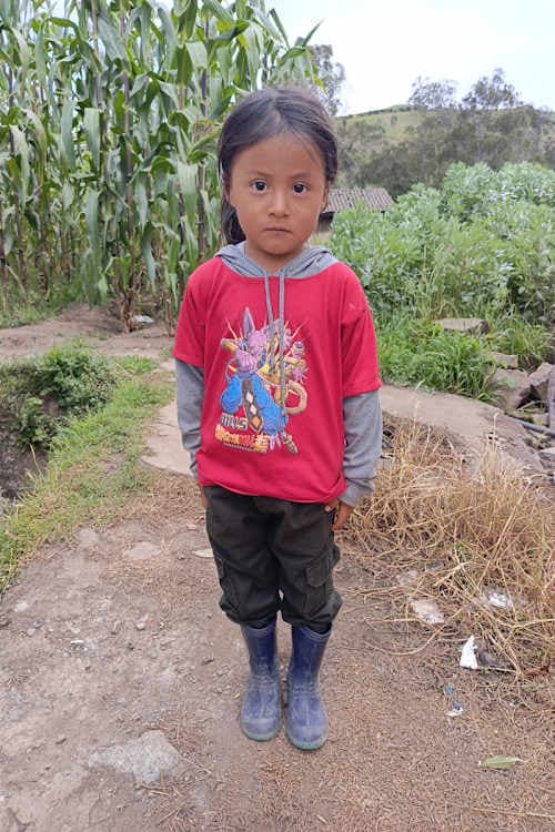 An unsponsored boy named Sayri from Ecuador who has waited 583 days for a sponsor.