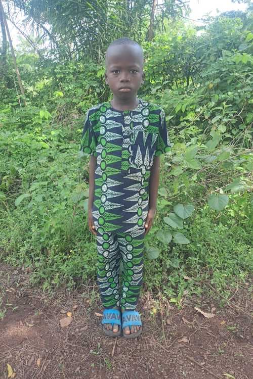 An unsponsored boy named Blessing from Togo who lives in an AIDS-affected area, is vulnerable to exploitation and has waited 555 days for a sponsor.
