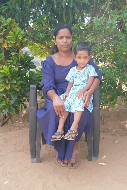 An unsponsored girl named Jasvika from Sri Lanka who has waited 577 days for a sponsor.