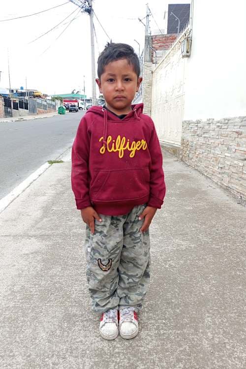 An unsponsored boy named Aaron from Ecuador who has waited 572 days for a sponsor.
