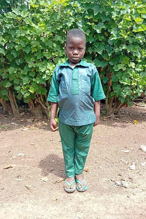 An unsponsored boy named Jean-Baptiste from Burkina Faso who lives in an AIDS-affected area, is vulnerable to exploitation and has waited 555 days for a sponsor.