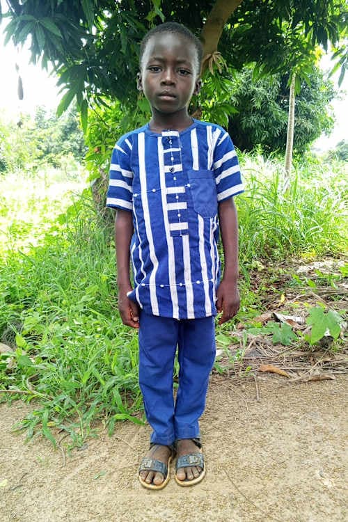 An unsponsored boy named Boniface from Burkina Faso who lives in an AIDS-affected area, is vulnerable to exploitation and has waited 584 days for a sponsor.