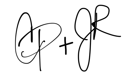 Black handwritten logo