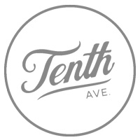 Tenth Avenue North logo with a black circle arounf the words Tenth and Ave